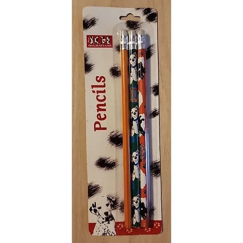 Disney 101 Dalmatians Vintage 90s 3 Pack Pencils - Sealed 40024 Impact Inc.